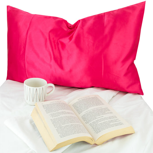 ESC Satin Pillowcases - Bright Pink