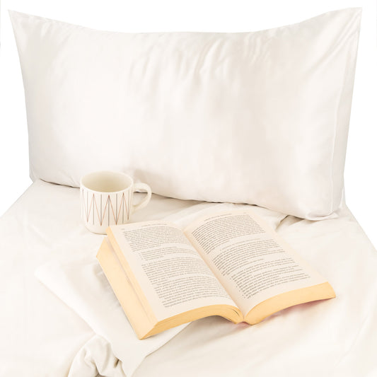 ESC Satin Pillowcases - White